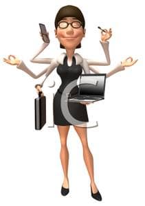 Busy woman