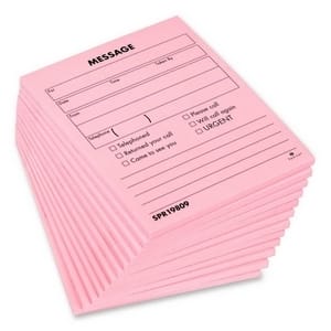 pink message pads