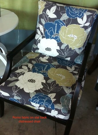 romo chair 2 romo fabric on slat back chair