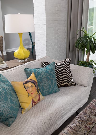 colorful pillows