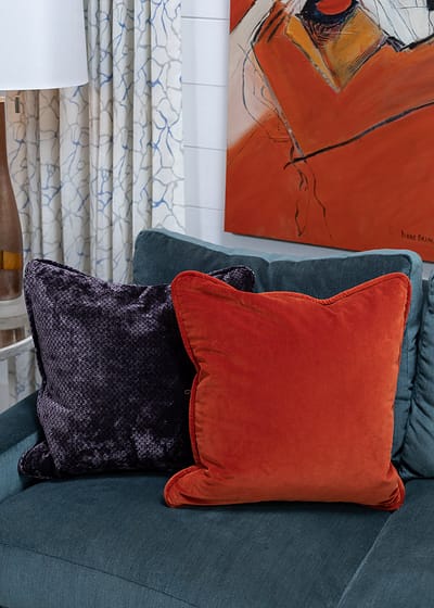 custom pillows at cheryl clendenons home