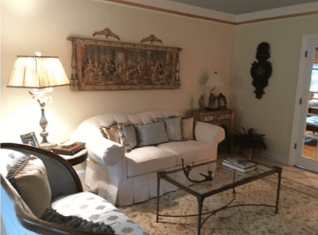 Before Colonial Living Room Makeover in New Jersey