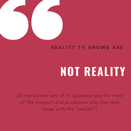 reality tv shows are fake