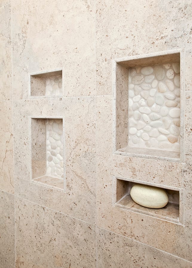 Bathroom 11 niches in shower