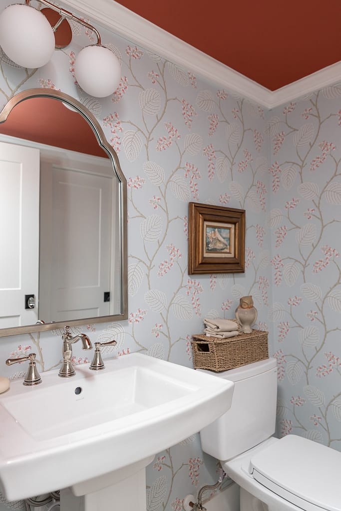 painted ceiling bathroom