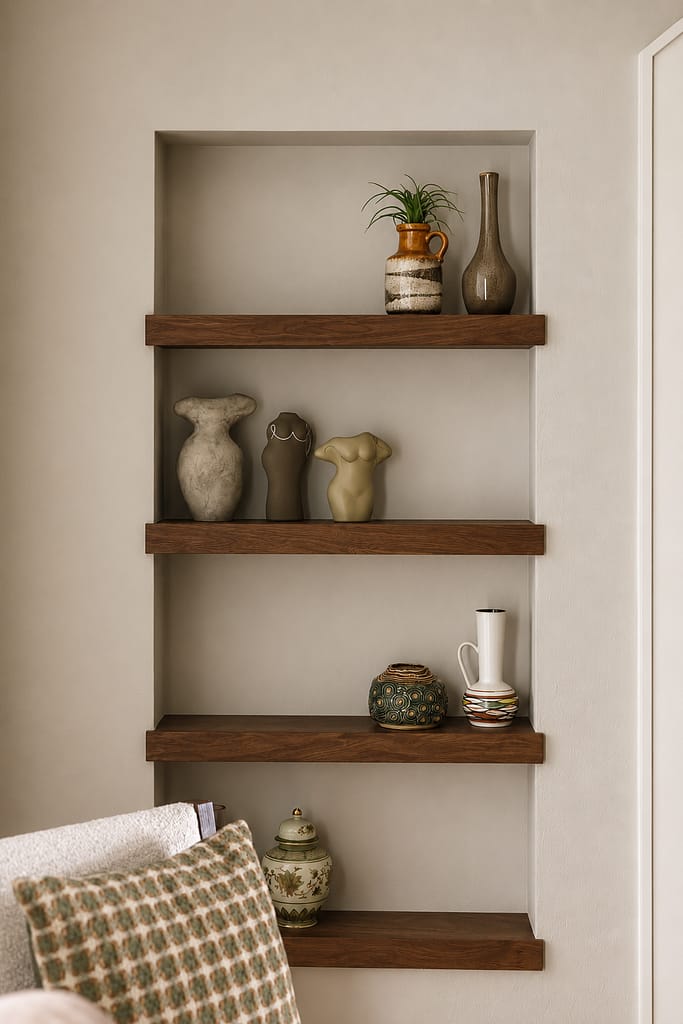 small niche bookshelves