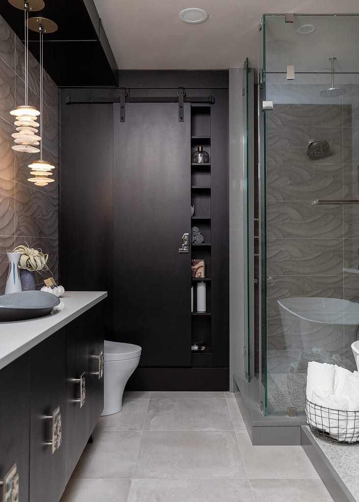 PRIMARY BATHROOM, GLASS SHOWER