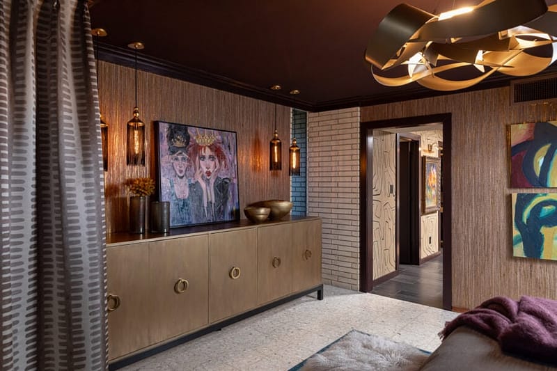 Master Bedroom Suite, Gold Console, Nancy Rhodes Harper Art, Master Bedroom Ideas, Moody Bedroom, Sexy Bedroom